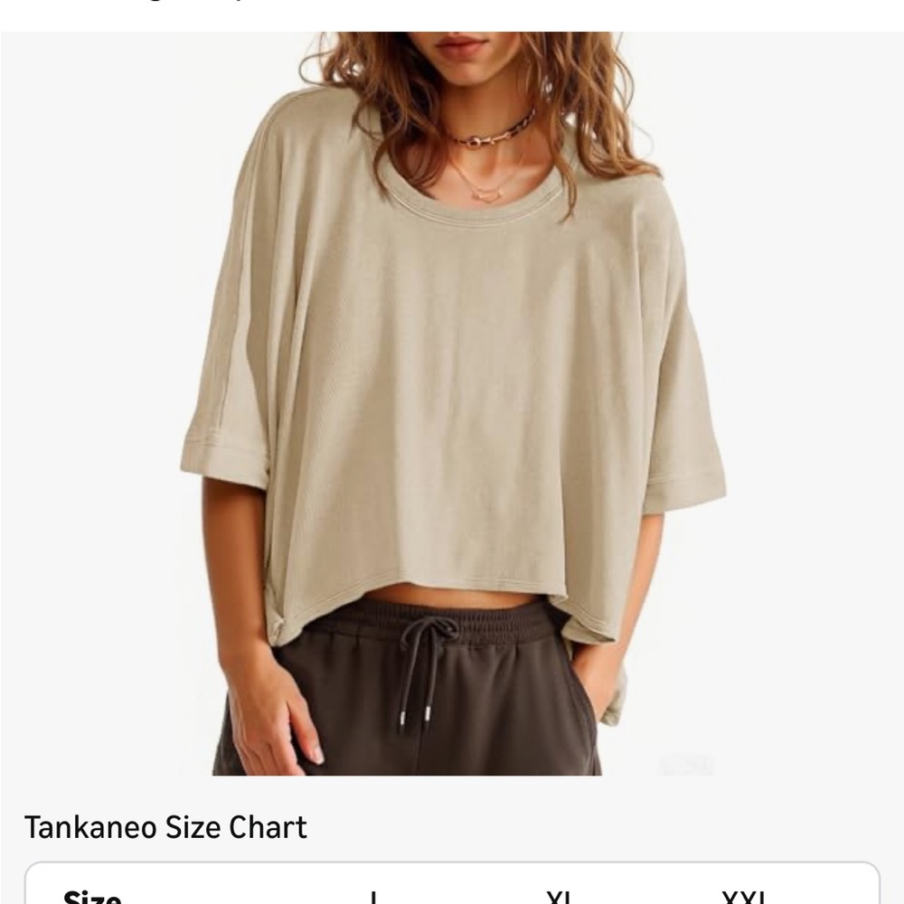 Tankaneo Women's Beige Short Sleeve Top